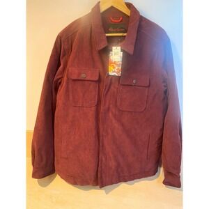 Robert Graham Corduroy Quilt Lined Burgundy Men's Medium Jacket NWT